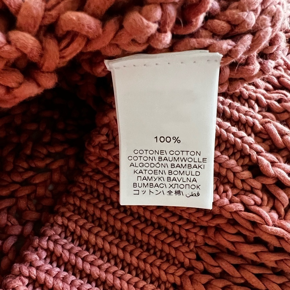 Brunello Cucinelli Woven Terracotta Sunset Handknit Sweater Size Small - Picture 8 of 9